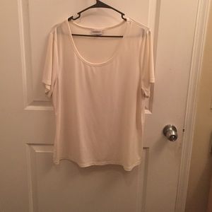 Cream colored pullover silky blouse
