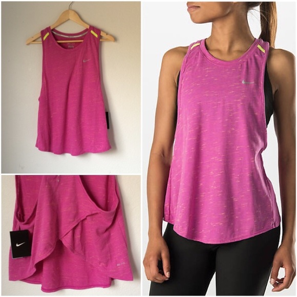 Nike Tops - SOLD💎 Nike Pink Open Back Muscle Tank Top