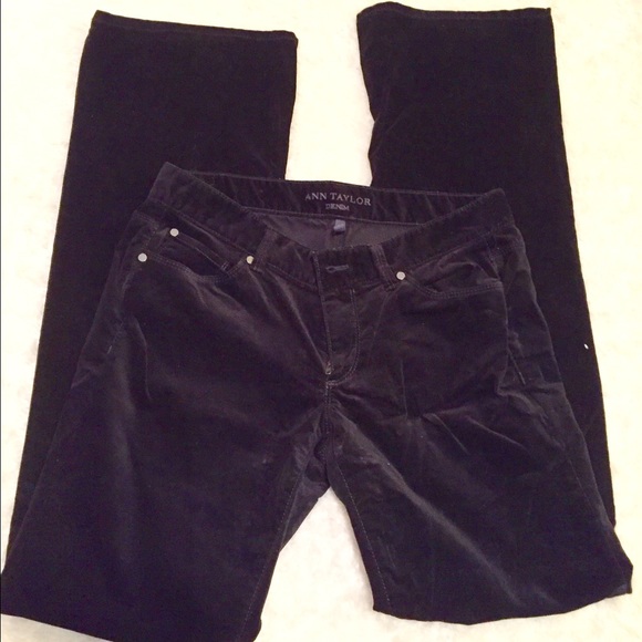 Ann Taylor black velvet modern boot, size 4