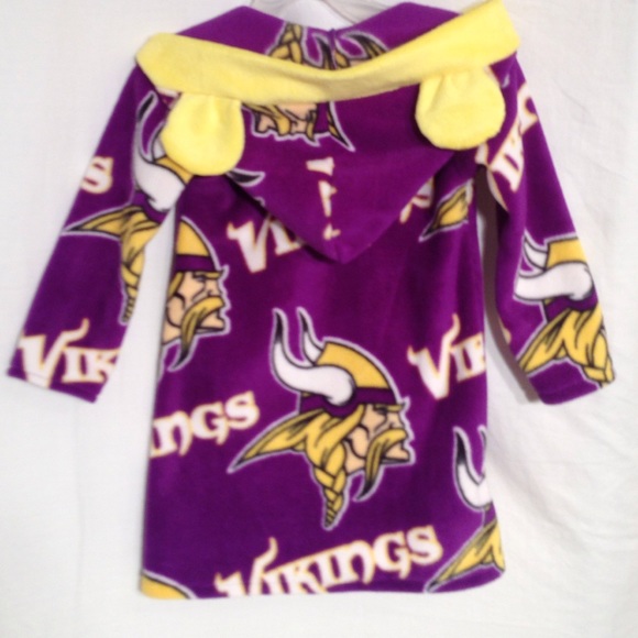 12-18m Hooded Fleece Dress. MN Vikings NEW - Picture 4 of 4