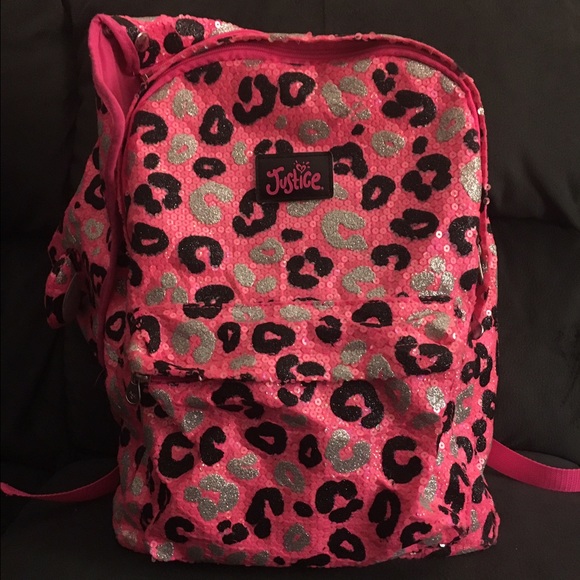 justice leopard backpack