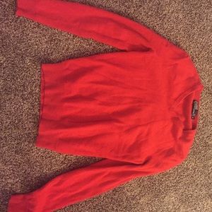 100% cashmere red v neck