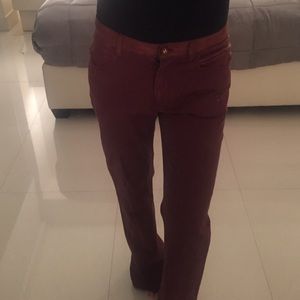 CHANEL JEANS WITH LEATHER TRIM