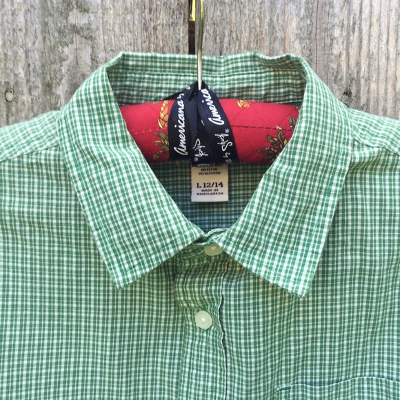 Green Smallcheck Oxford Shirt - Picture 2 of 4