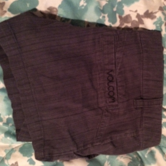 Volcom gray stripe shorts size 1