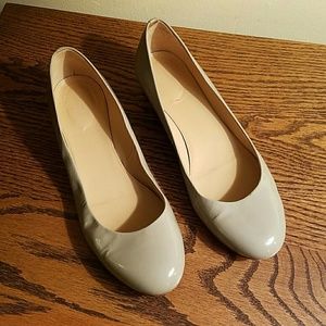 J. Crew round toe contrast heel flats 9.5