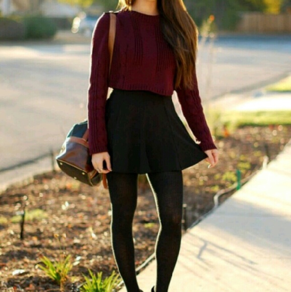 American Eagle Outfitters Leather Skater Skirt