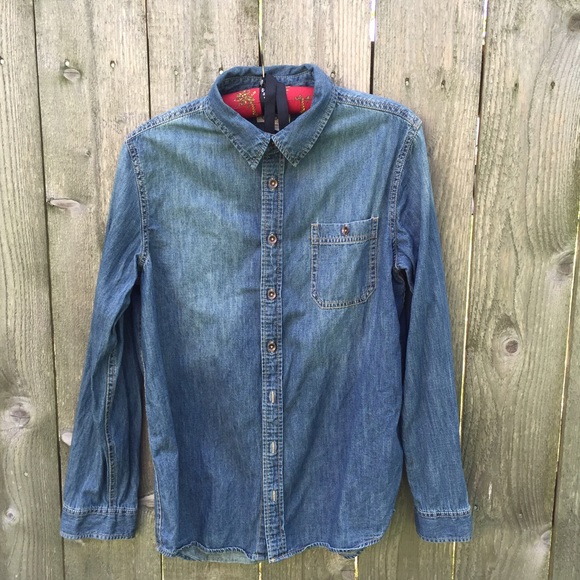 Blue Denim Boys Button-down Shirt