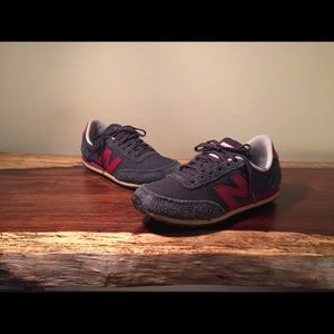 New Balance 410 Navy & Burgundy Suede Sneakers