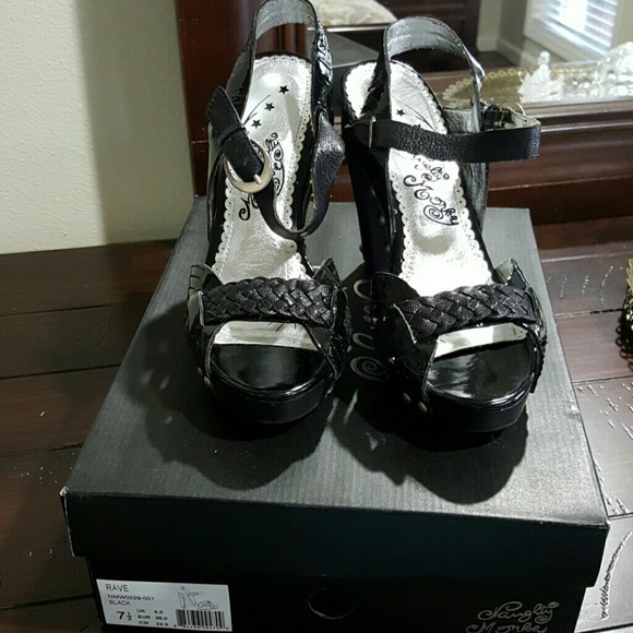 Naughty Monkey rave black heels
