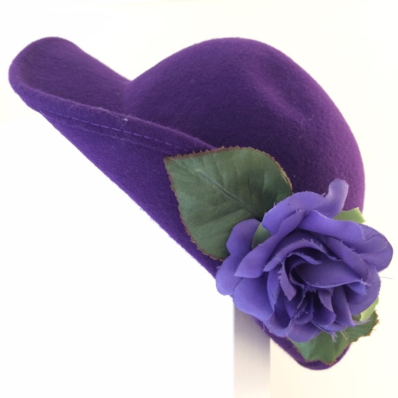 Purple felt/wool hat