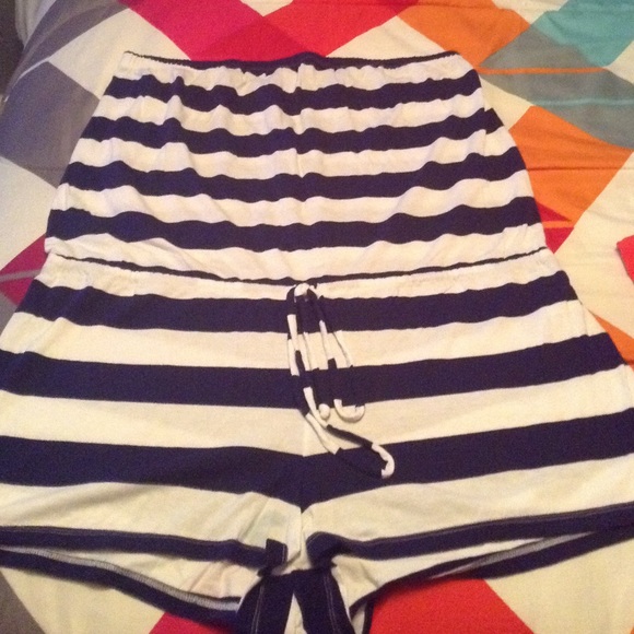 Striped Sleeveless Romper