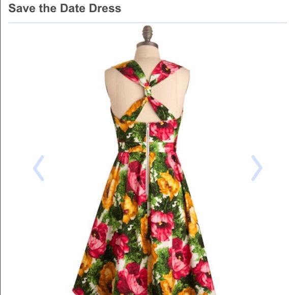 Modcloth "Save the Date" Floral Dress - Picture 3 of 4