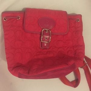Pink Coach Backpack
