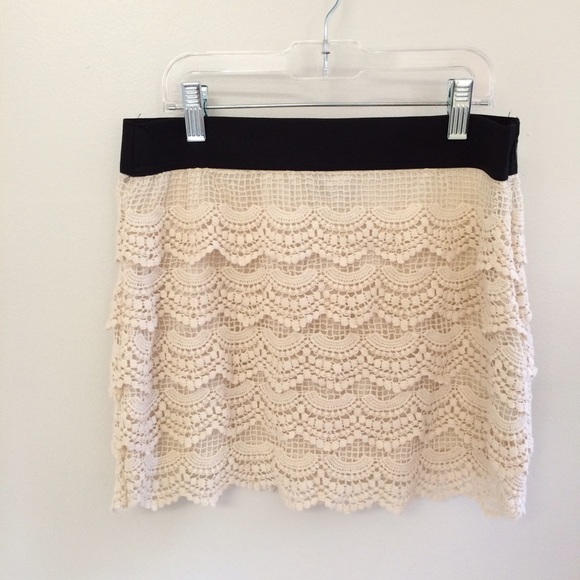 Charlotte Russe Lace Mini Skirt