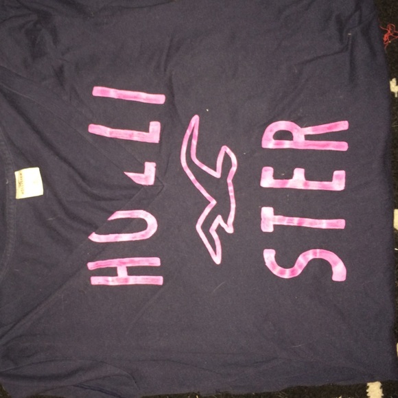 Navy blue /pink Hollister V-neck - Picture 1 of 1