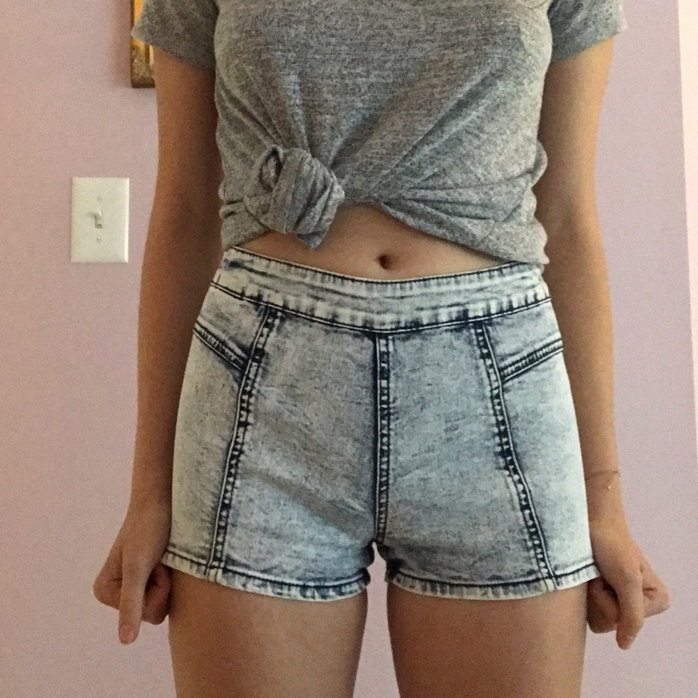 Pacsun Acid-Washed Hot Shorts