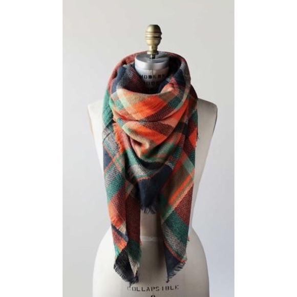 Plaid Blanket Scarf - Picture 2 of 3