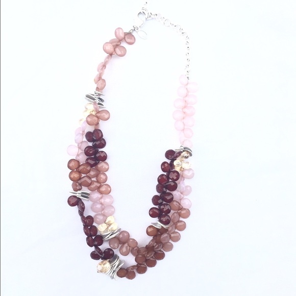 Chico's pink necklace and earrings!