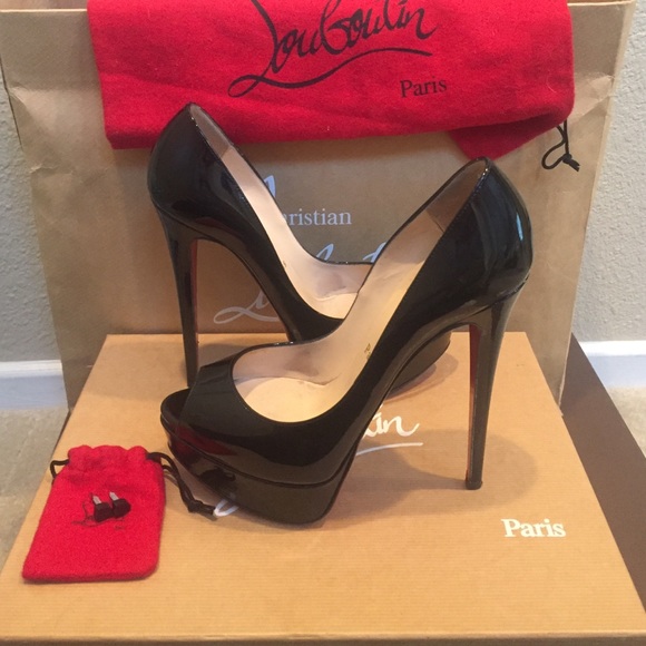 SOLD!!! Christian Louboutin Lady Peep Calf Leather
