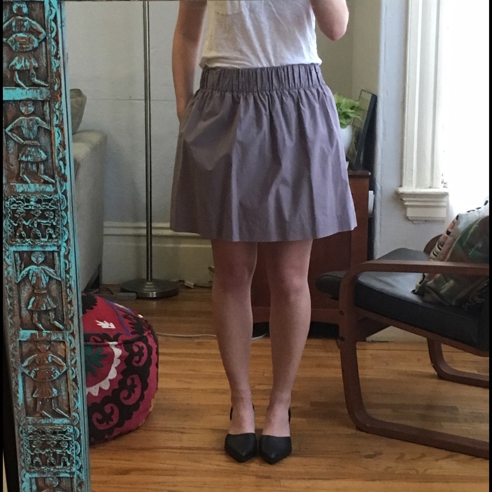 Jcrew purple mini skirt