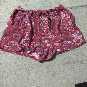 Paisley printed shorts