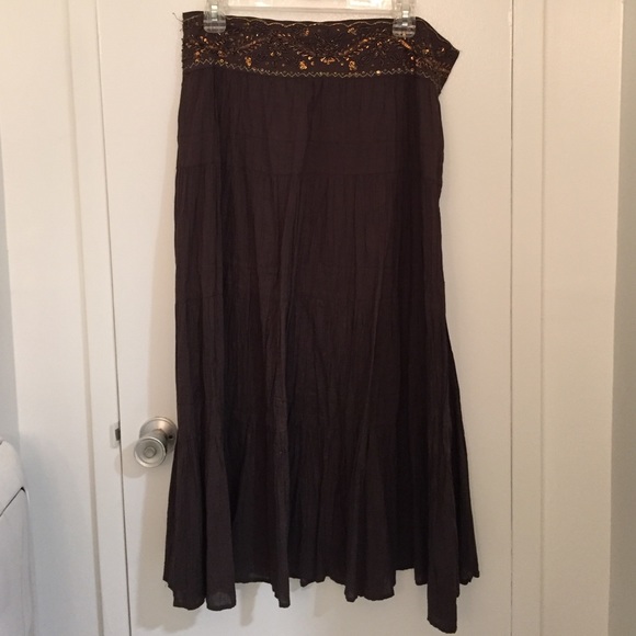 Old navy bohemian brown skirt