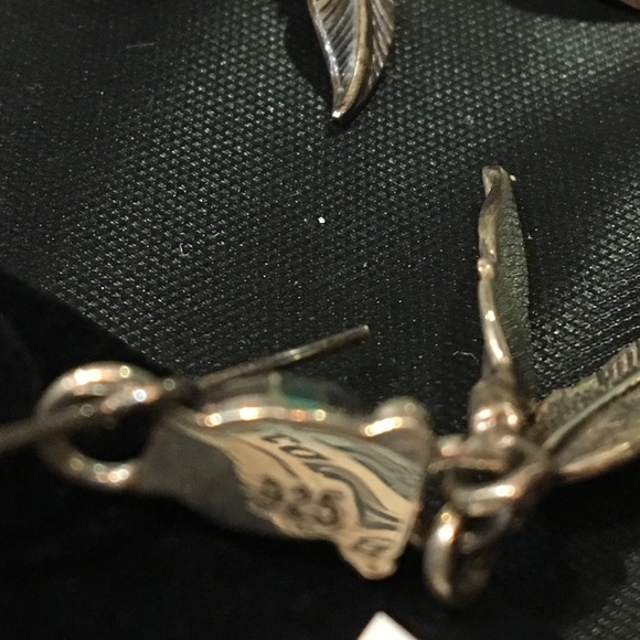 Native American Double Feather Earrings - image 4