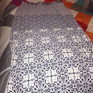 Multi-pattern Maxi Skirt