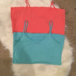 2 spaghetti strap tank tops