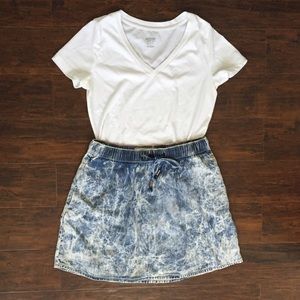 Ditto Denim Drawstring Skirt
