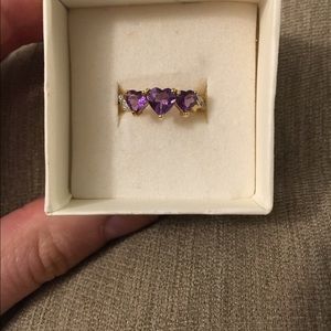 10K Yellow Gold Amethyst Ring