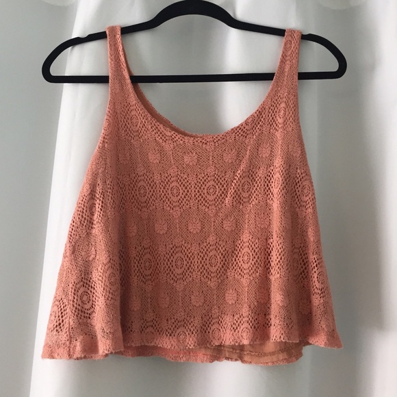 Pink lace tank top - Picture 1 of 1