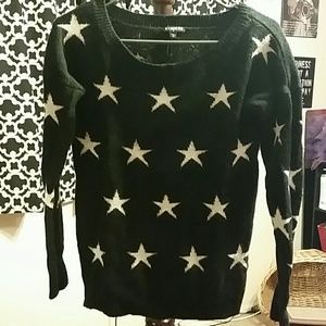 Black and white star sweater