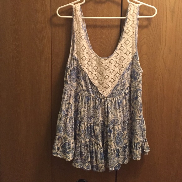 Free people lace detail tank