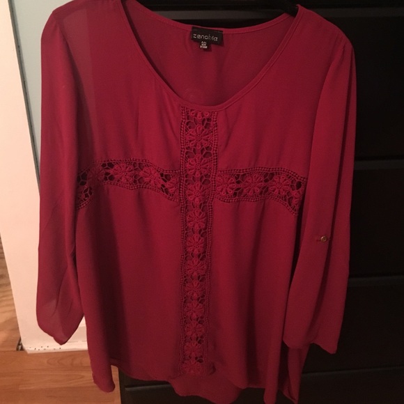 Zenobia Brand Cross Design Top