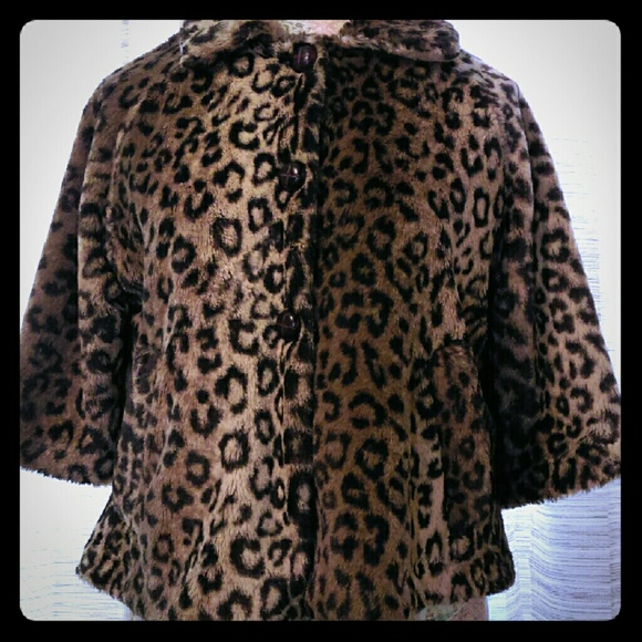 Leopard Faux Fur Evening Coat