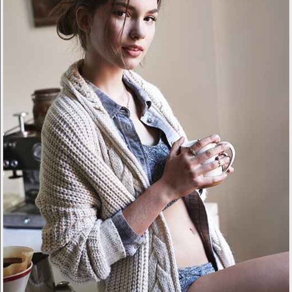 Kimchi Blue Braided Mixed Stitch Cardigan