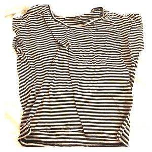 Striped blouse with pocket