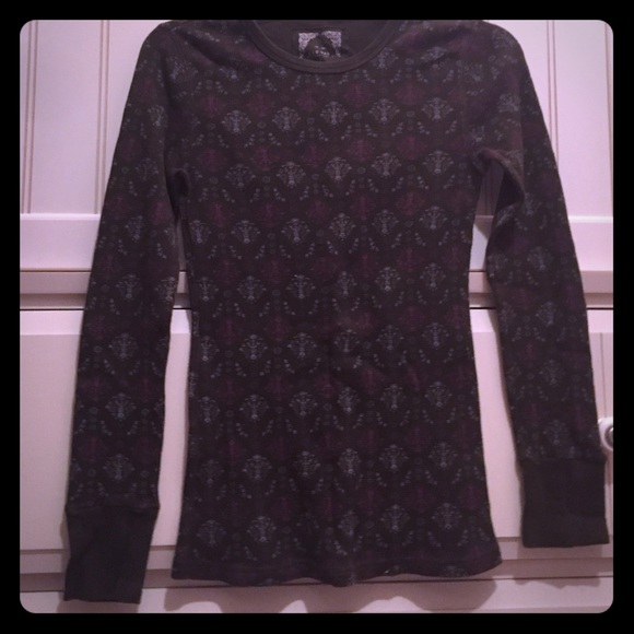 Brown Old Navy Thermal Top