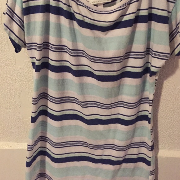 SOLD- Victoria's Secret Striped Yoga Tee Shirt - Picture 2 of 4