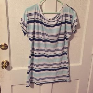 SOLD- Victoria's Secret Striped Yoga Tee Shirt