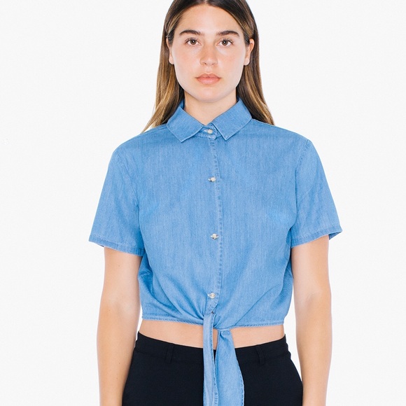 American Apparel Tops - American Apparel Denim Button Down Shirt
