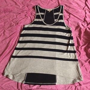 BANANA REPUBLIC multi material striped tank size M
