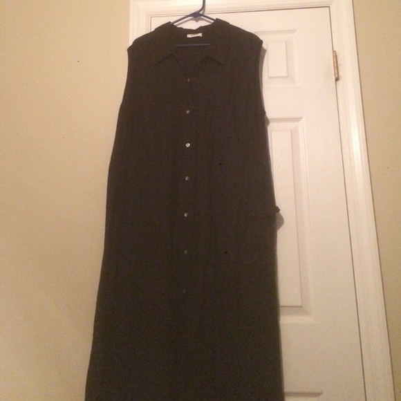 Black linen Talbots maxi dress