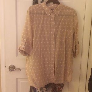 Polka dot button down