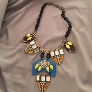 J. Crew turquoise and tortoise necklace