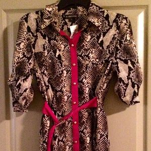 Rampage Snake Print dress with belt