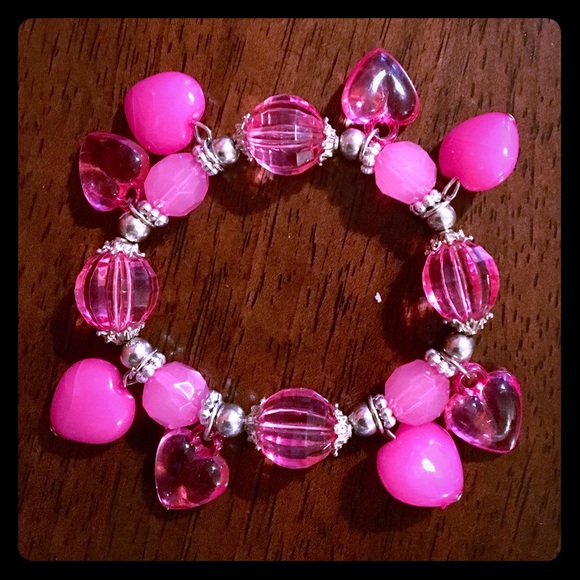 Pink bracelet with charms!