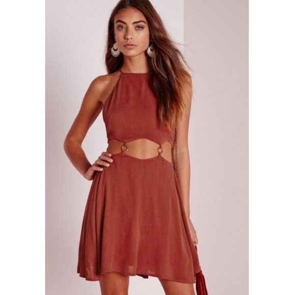 Missguided Rust Dress - Picture 1 of 3
